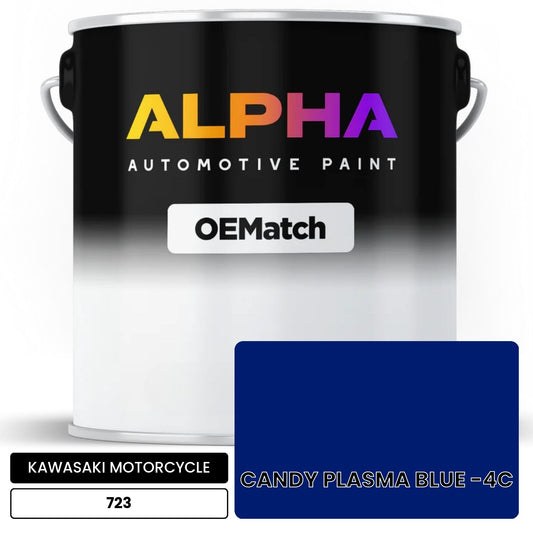 KAWASAKI MOTORCYCLE CANDY PLASMA BLUE -4C 723 OEMatch Basecoat