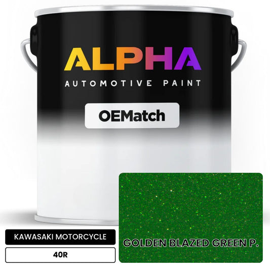 KAWASAKI MOTORCYCLE GOLDEN BLAZED GREEN P. 40R OEMatch Basecoat