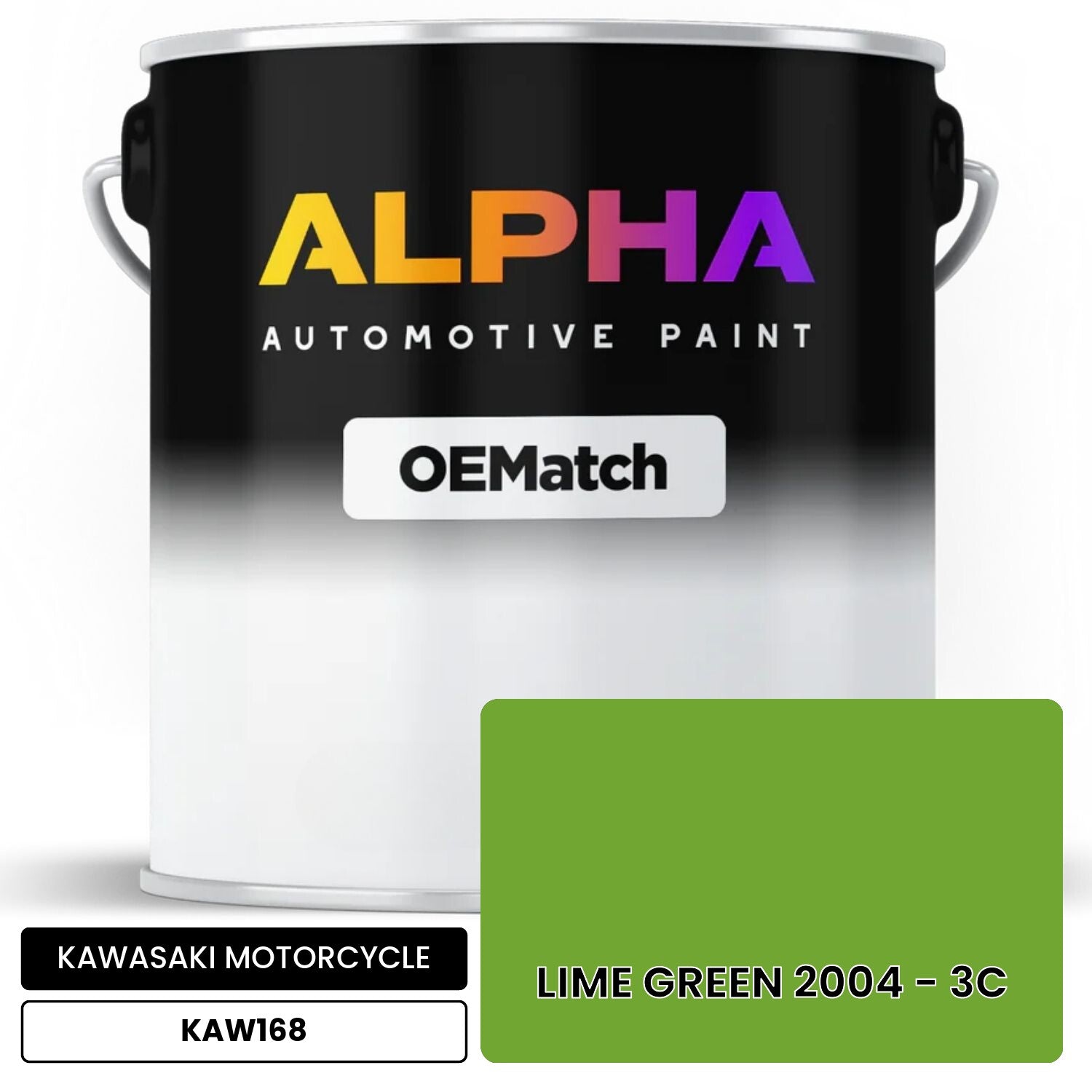 KAWASAKI MOTORCYCLE LIME GREEN 2004 - 3C KAW168 OEMatch Basecoat