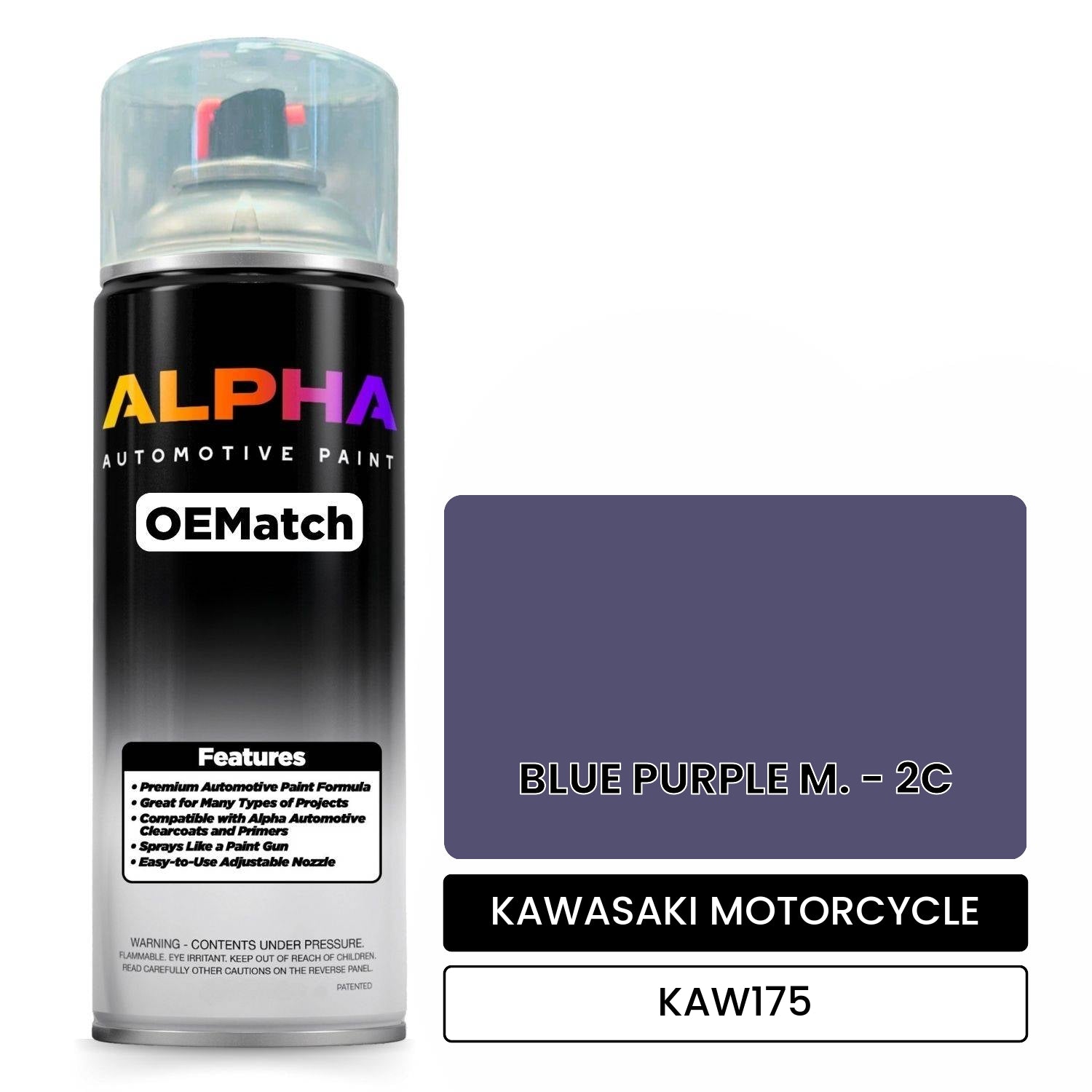 KAWASAKI MOTORCYCLE BLUE PURPLE M. - 2C KAW175 OEMatch Spraycan