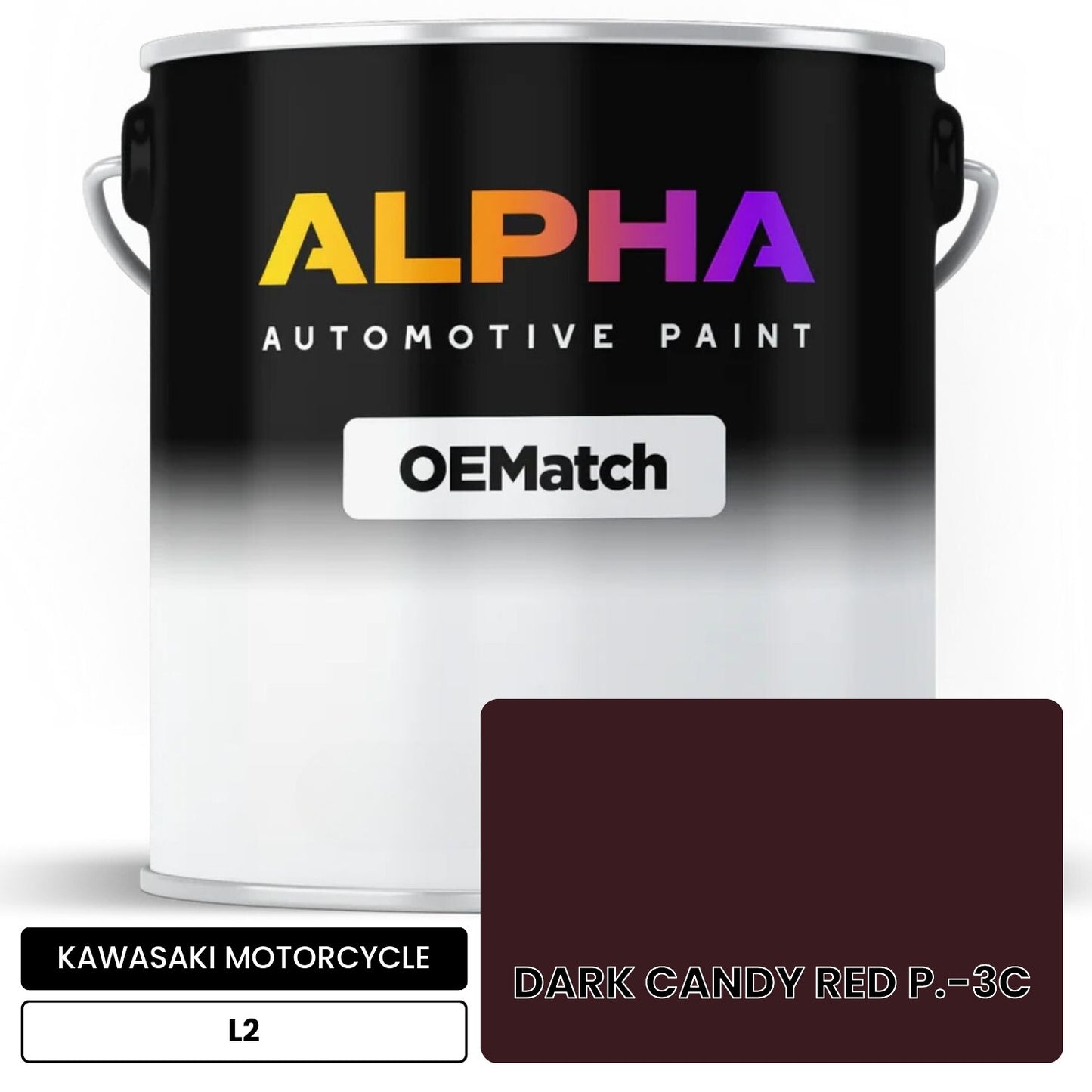 KAWASAKI MOTORCYCLE DARK CANDY RED P.-3C L2 OEMatch Basecoat