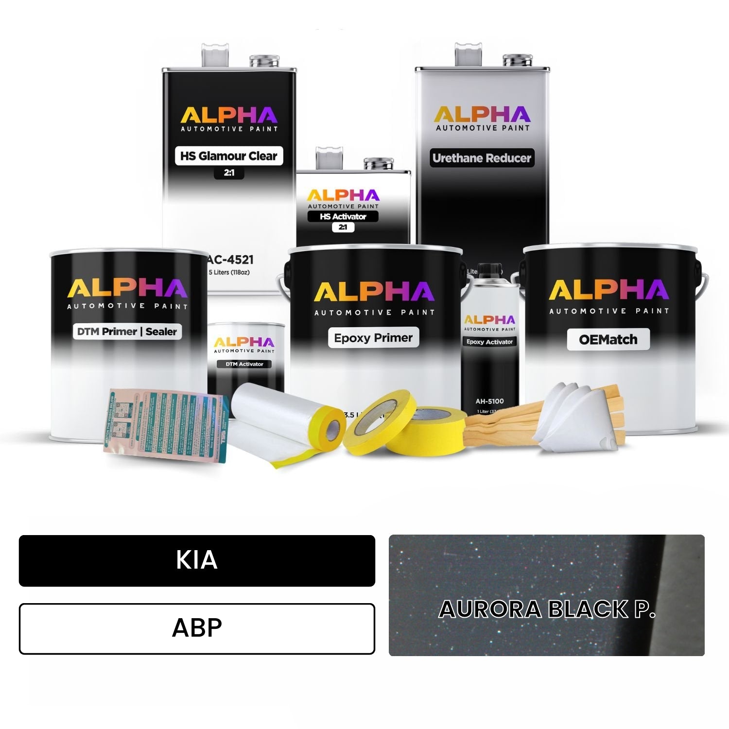 KIA AURORA BLACK P. ABP OEMatch Vehicle Paint Kit