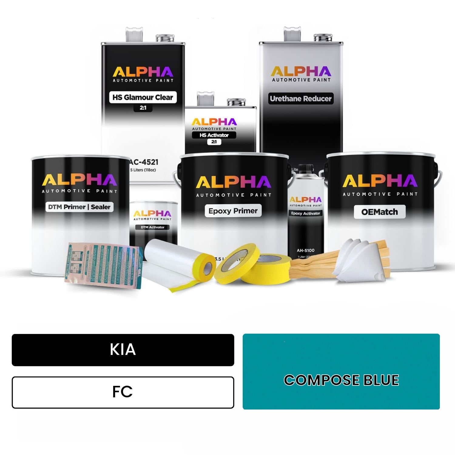 KIA COMPOSE BLUE FC OEMatch Vehicle Paint Kit