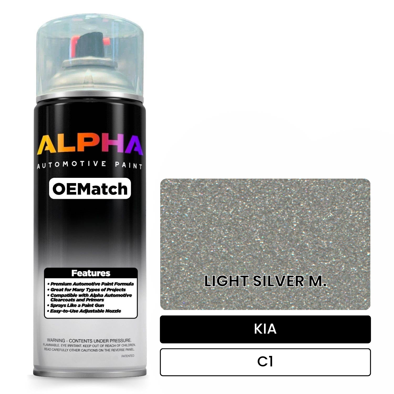 KIA LIGHT SILVER M. C1 OEMatch Spraycan