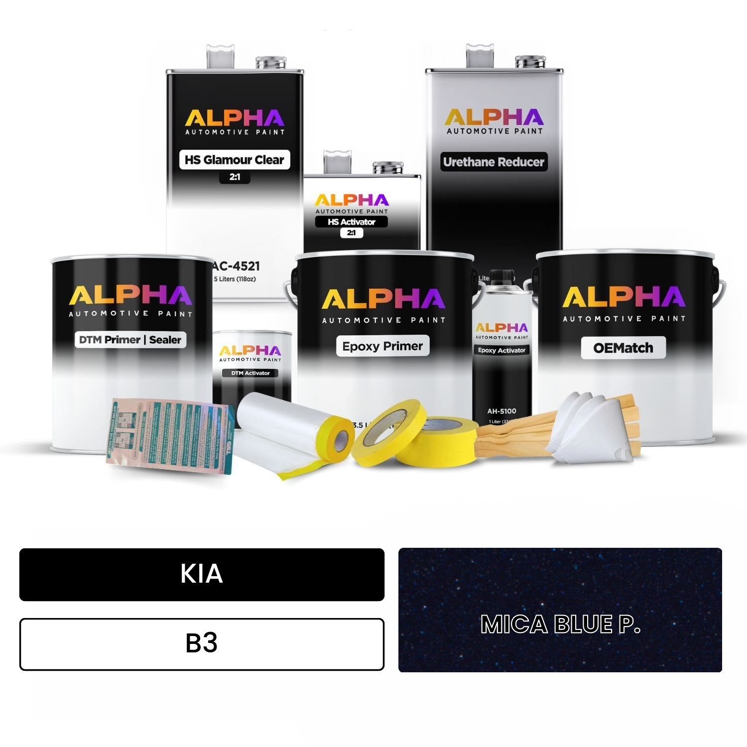 KIA MICA BLUE P. B3 OEMatch Vehicle Paint Kit