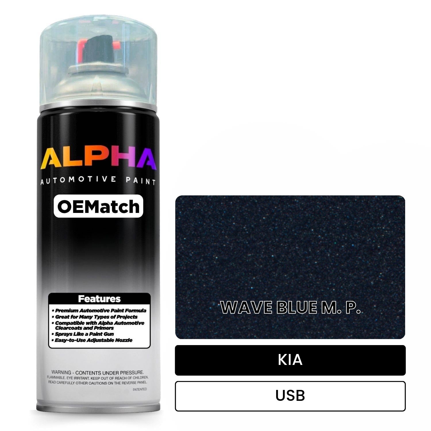 KIA WAVE BLUE M. P. USB OEMatch Spraycan