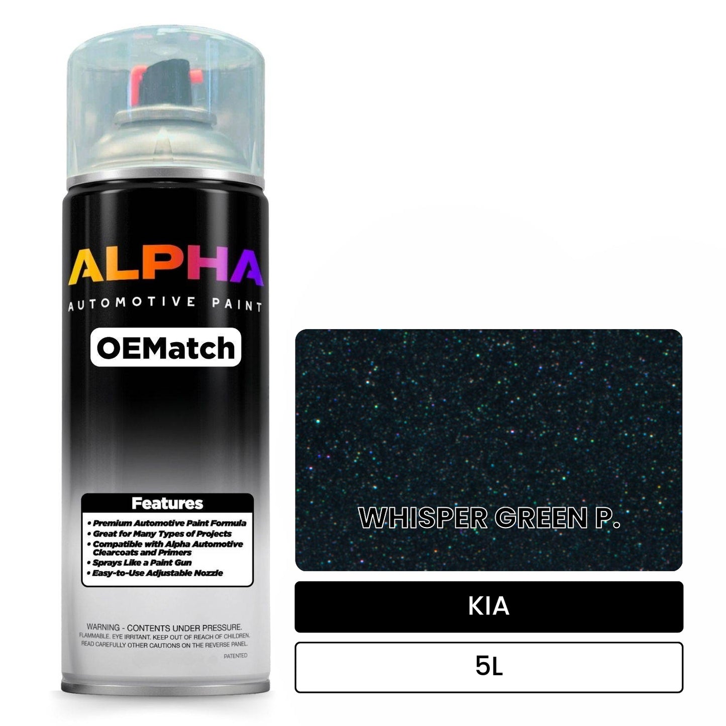 KIA WHISPER GREEN P. 5L OEMatch Spraycan