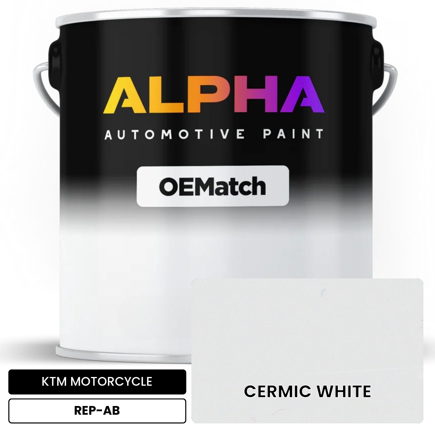 KTM MOTORCYCLE CERMIC WHITE  REP-AB OEMatch Basecoat