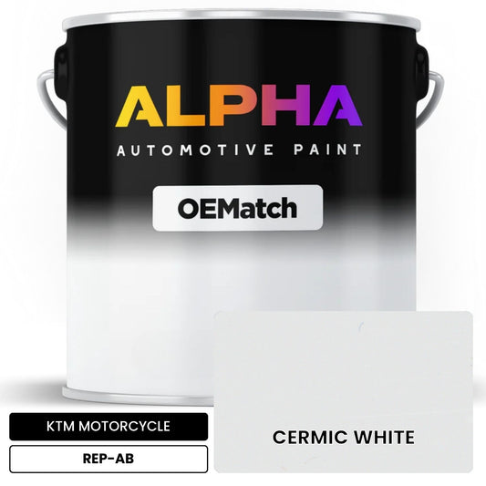 KTM MOTORCYCLE CERMIC WHITE  REP-AB OEMatch Basecoat