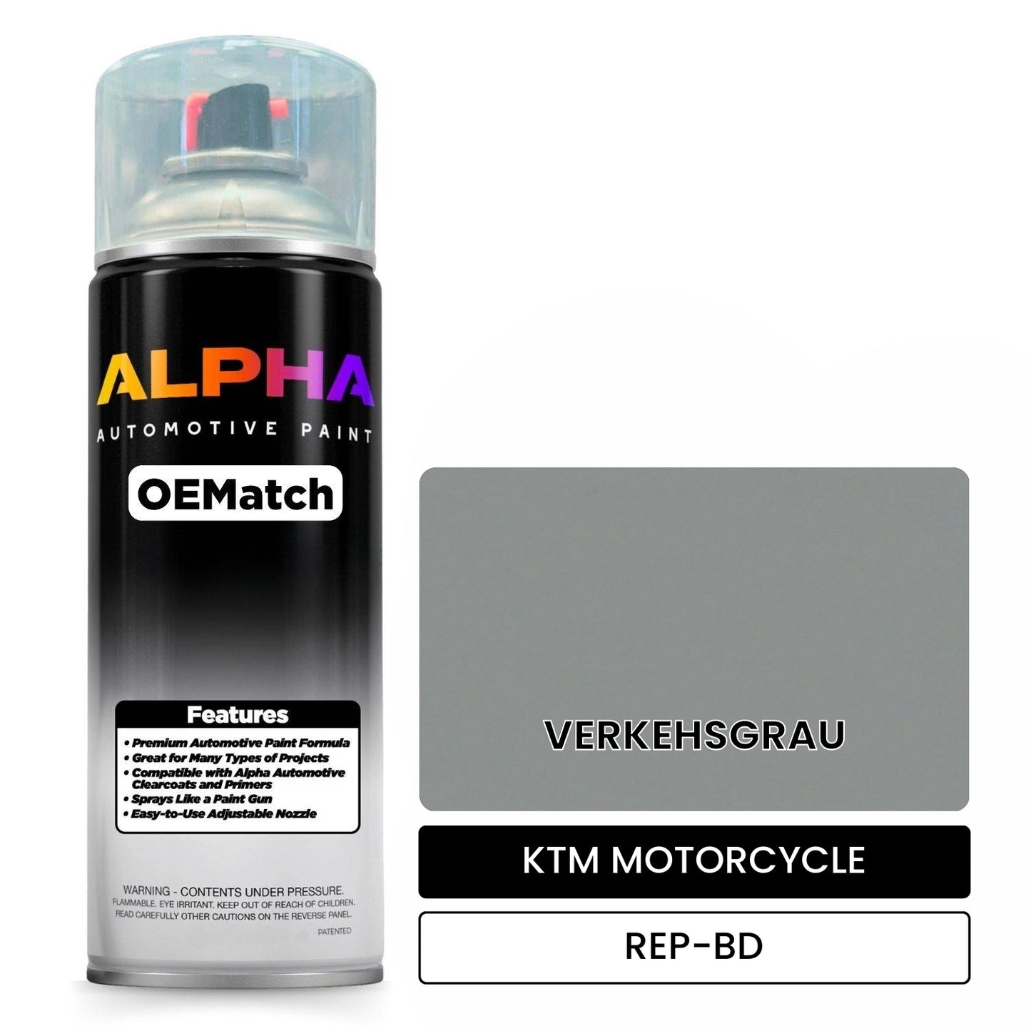 KTM MOTORCYCLE VERKEHSGRAU REP-BD OEMatch Spraycan