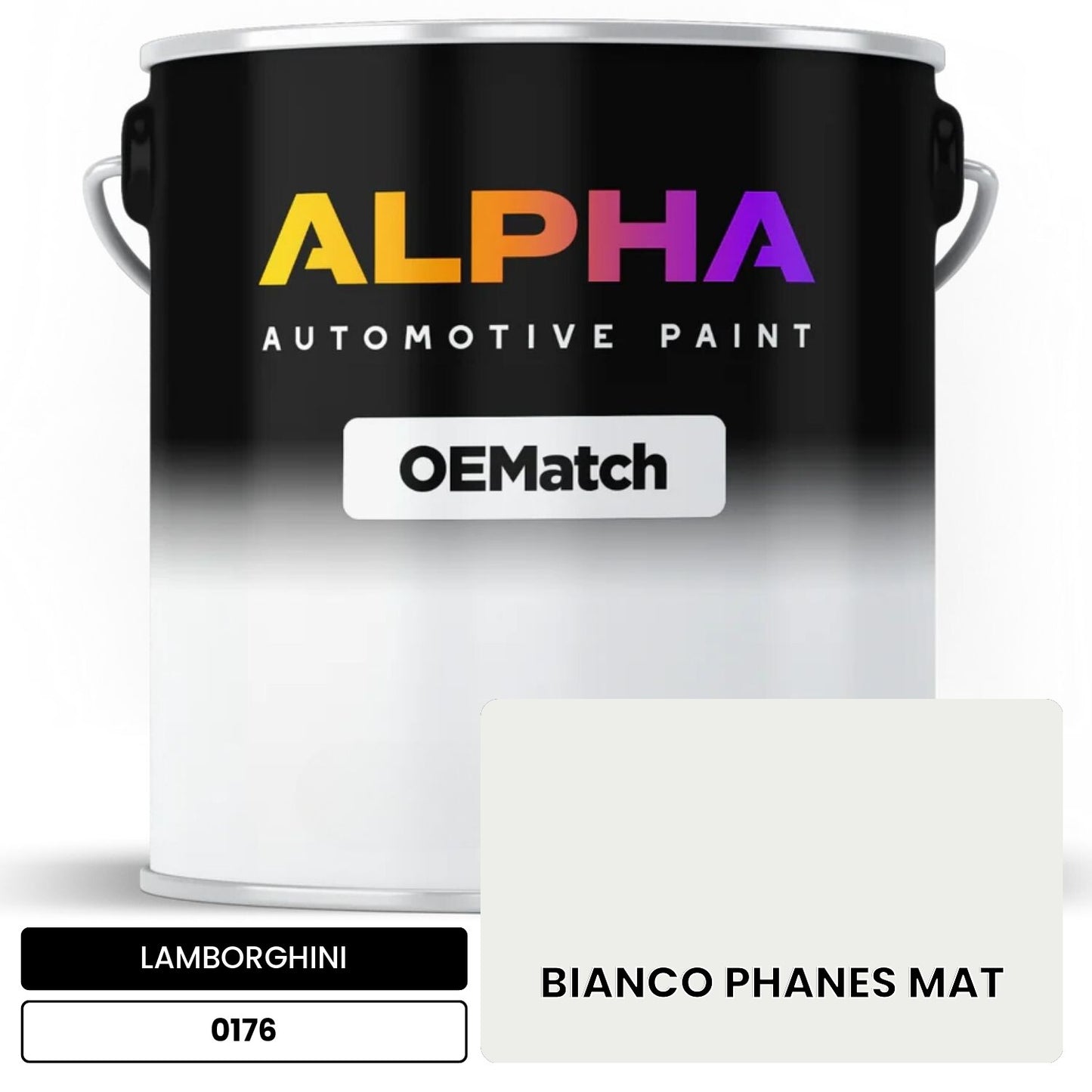 LAMBORGHINI BIANCO PHANES MAT 0176 OEMatch Basecoat