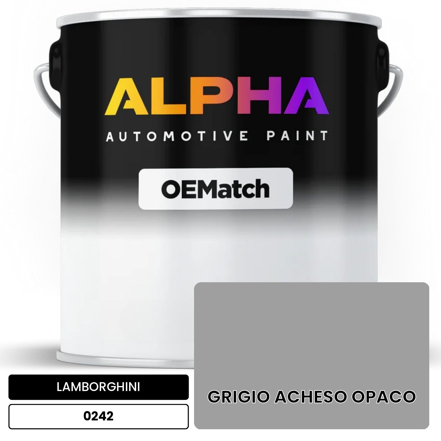 LAMBORGHINI GRIGIO ACHESO OPACO 0242 OEMatch Basecoat