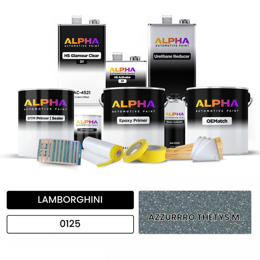 LAMBORGHINI AZZURRRO THETYS M. 0125 OEMatch Vehicle Paint Kit