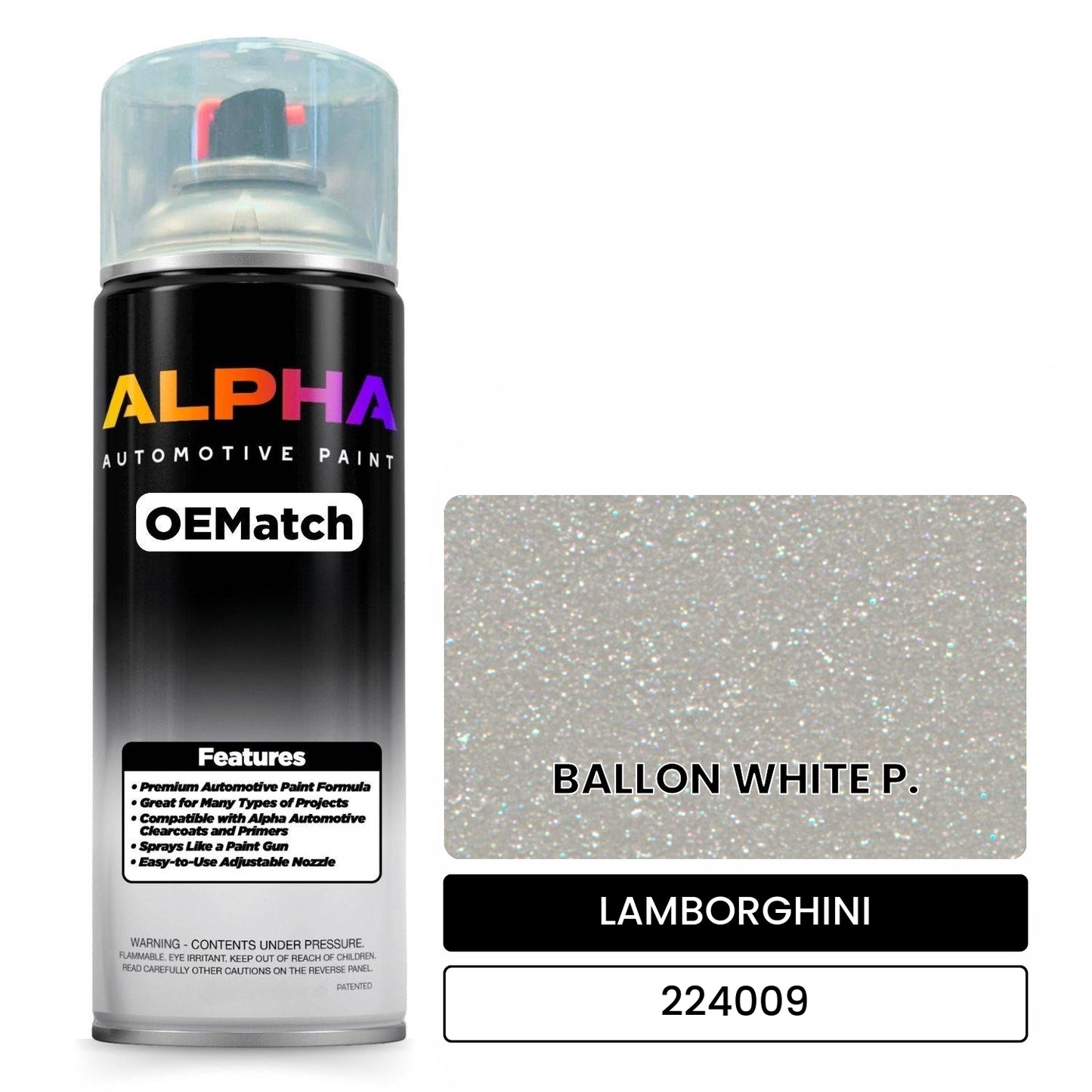 LAMBORGHINI BALLON WHITE P. 224009 OEMatch Spraycan