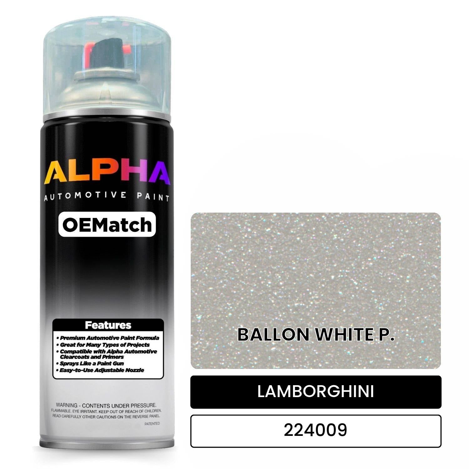 LAMBORGHINI BALLON WHITE P. 224009 OEMatch Spraycan