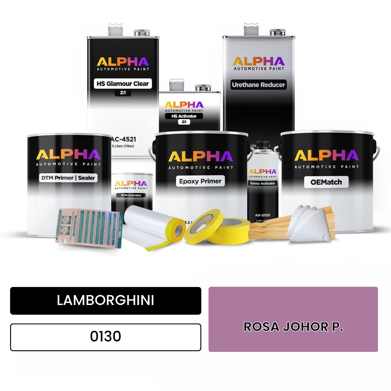 LAMBORGHINI ROSA JOHOR P. 0130 OEMatch Vehicle Paint Kit