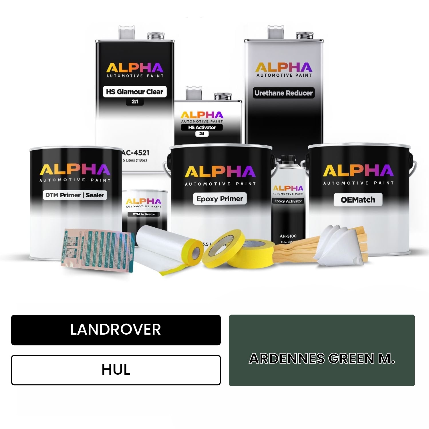 LANDROVER ARDENNES GREEN M. HUL OEMatch Vehicle Paint Kit