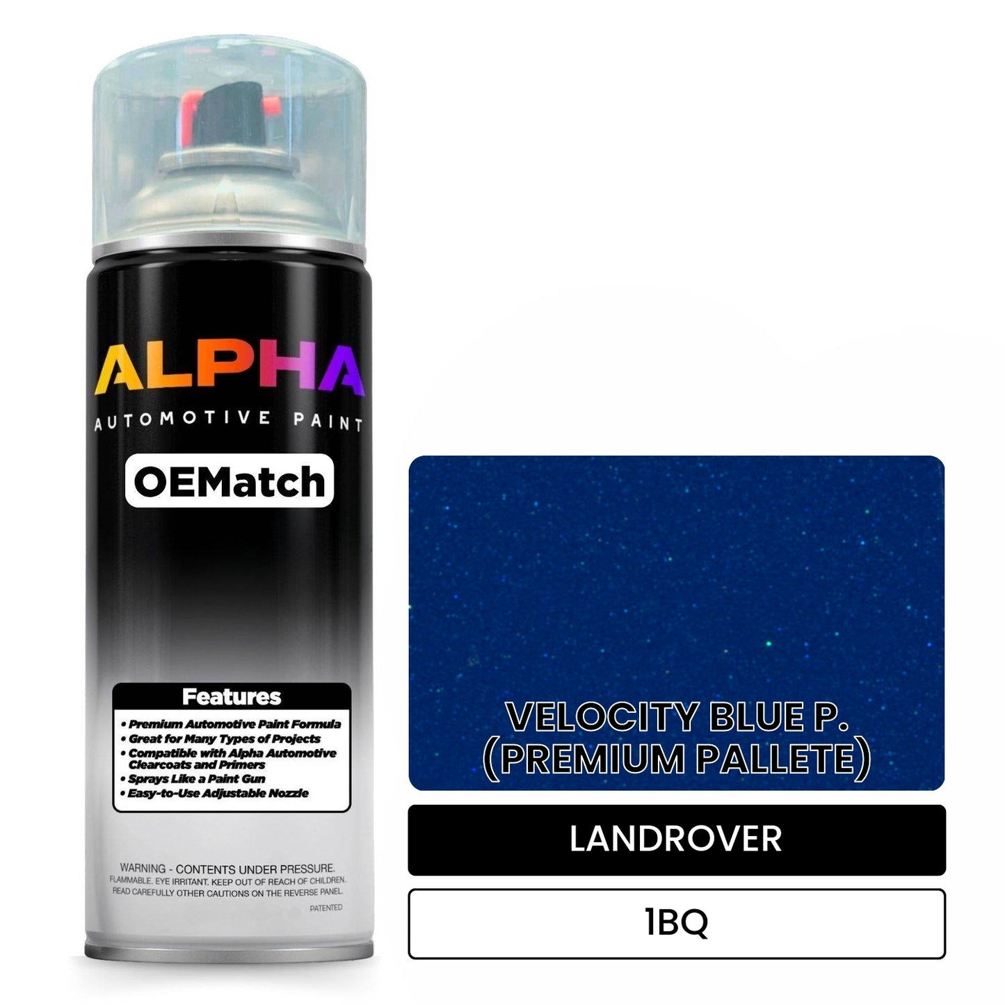 LANDROVER VELOCITY BLUE P. (PREMIUM PALLETE) 1BQ OEMatch Spraycan