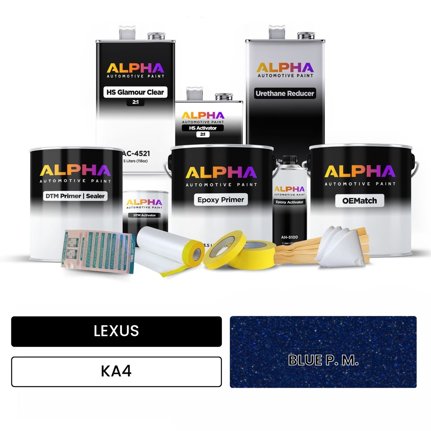 LEXUS BLUE P. M. KA4 OEMatch Vehicle Paint Kit