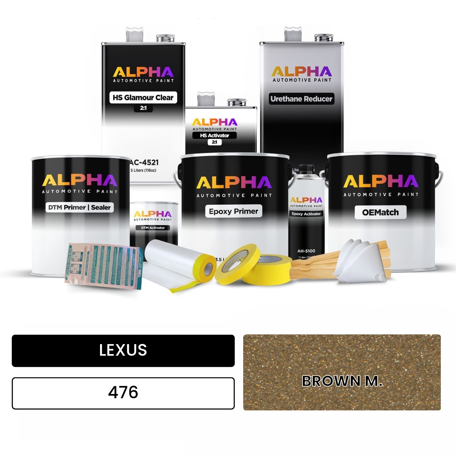 LEXUS BROWN M. 476 OEMatch Vehicle Paint Kit