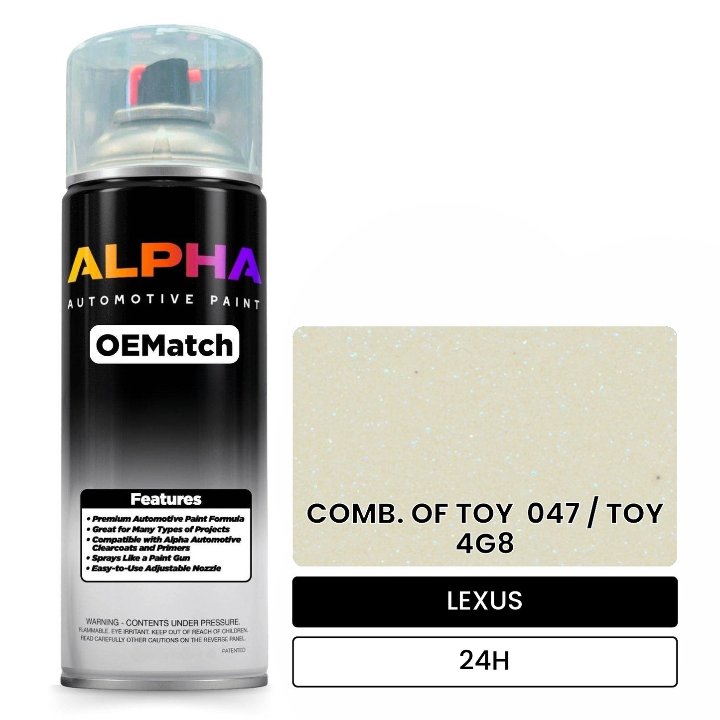 LEXUS COMB. OF TOY  047 / TOY  4G8 24H OEMatch Spraycan