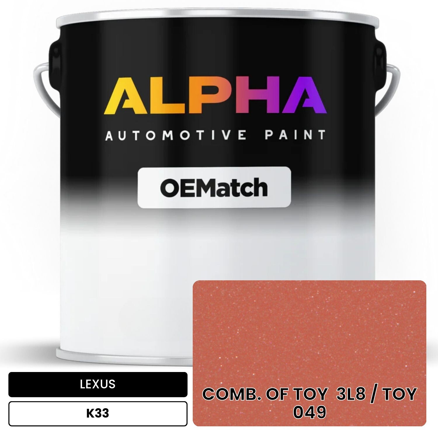 LEXUS COMB. OF TOY  3L8 / TOY  049 K33 OEMatch Basecoat