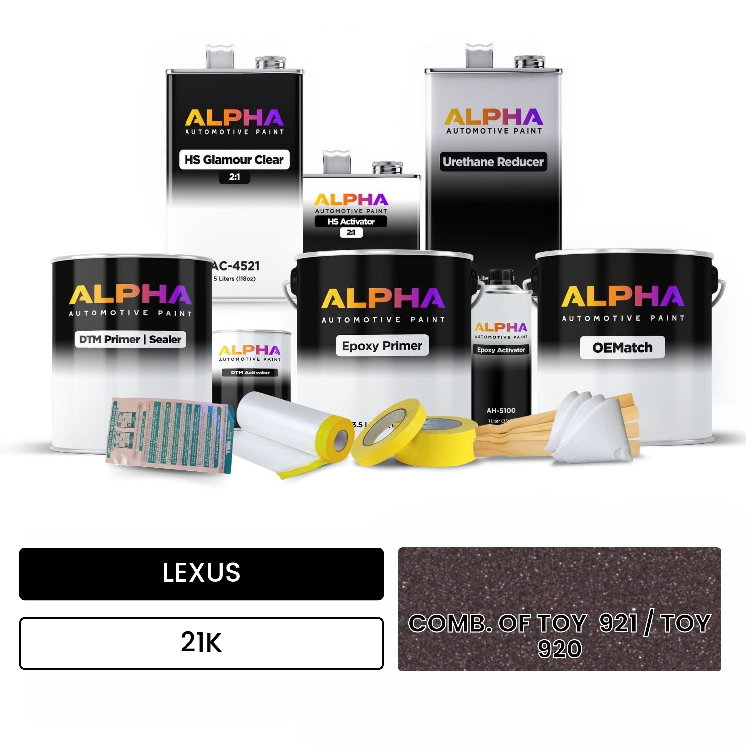 LEXUS COMB. OF TOY  921 / TOY  920 21K OEMatch Vehicle Paint Kit