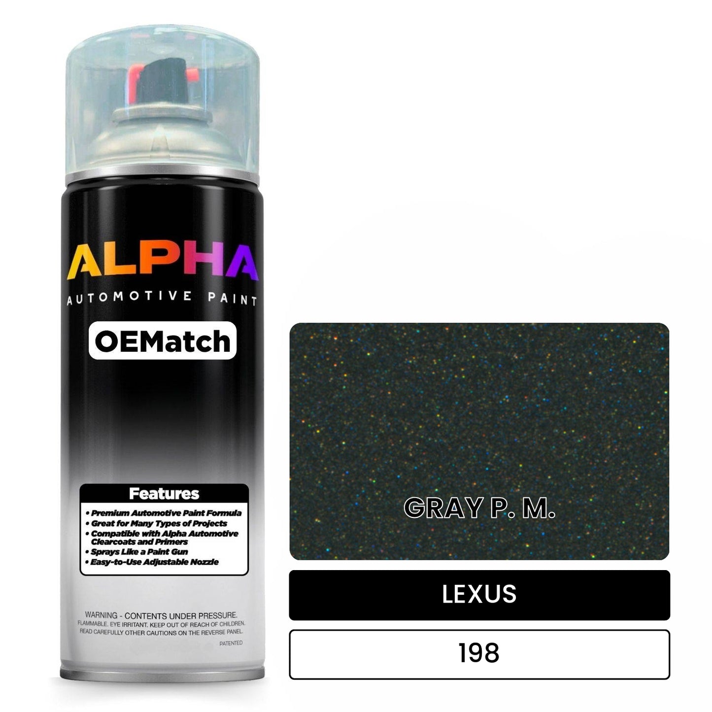 LEXUS GRAY P. M. 198 OEMatch Spraycan