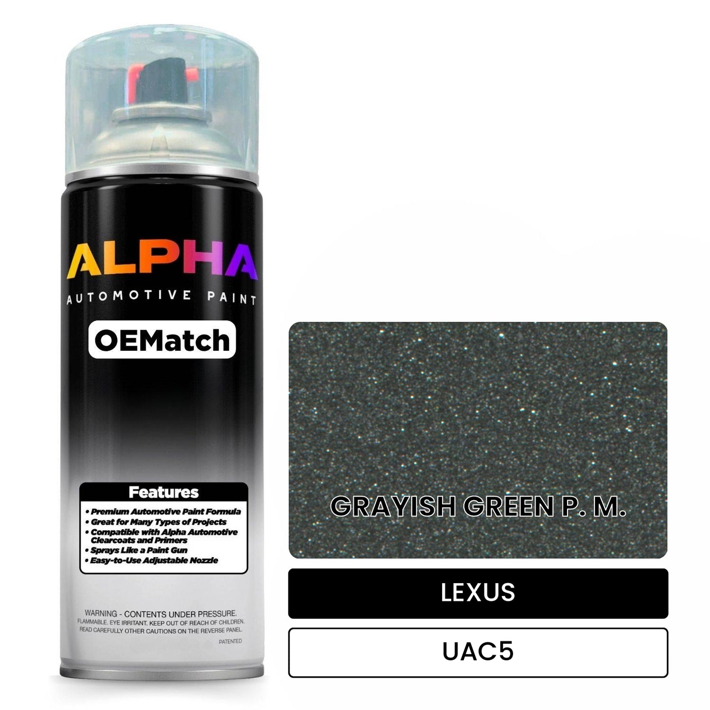 LEXUS GRAYISH GREEN P. M. UAC5 OEMatch Spraycan