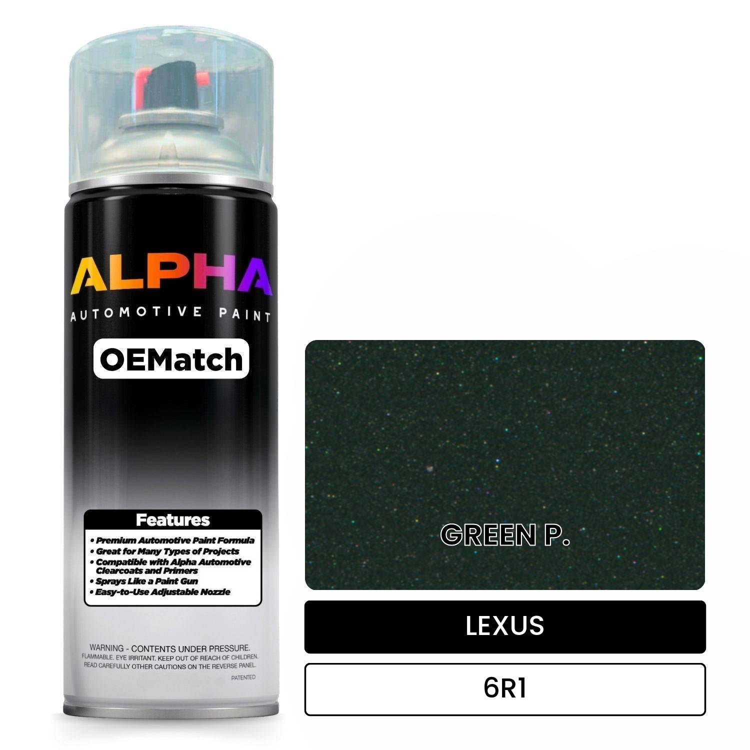 LEXUS GREEN P. 6R1 OEMatch Spraycan