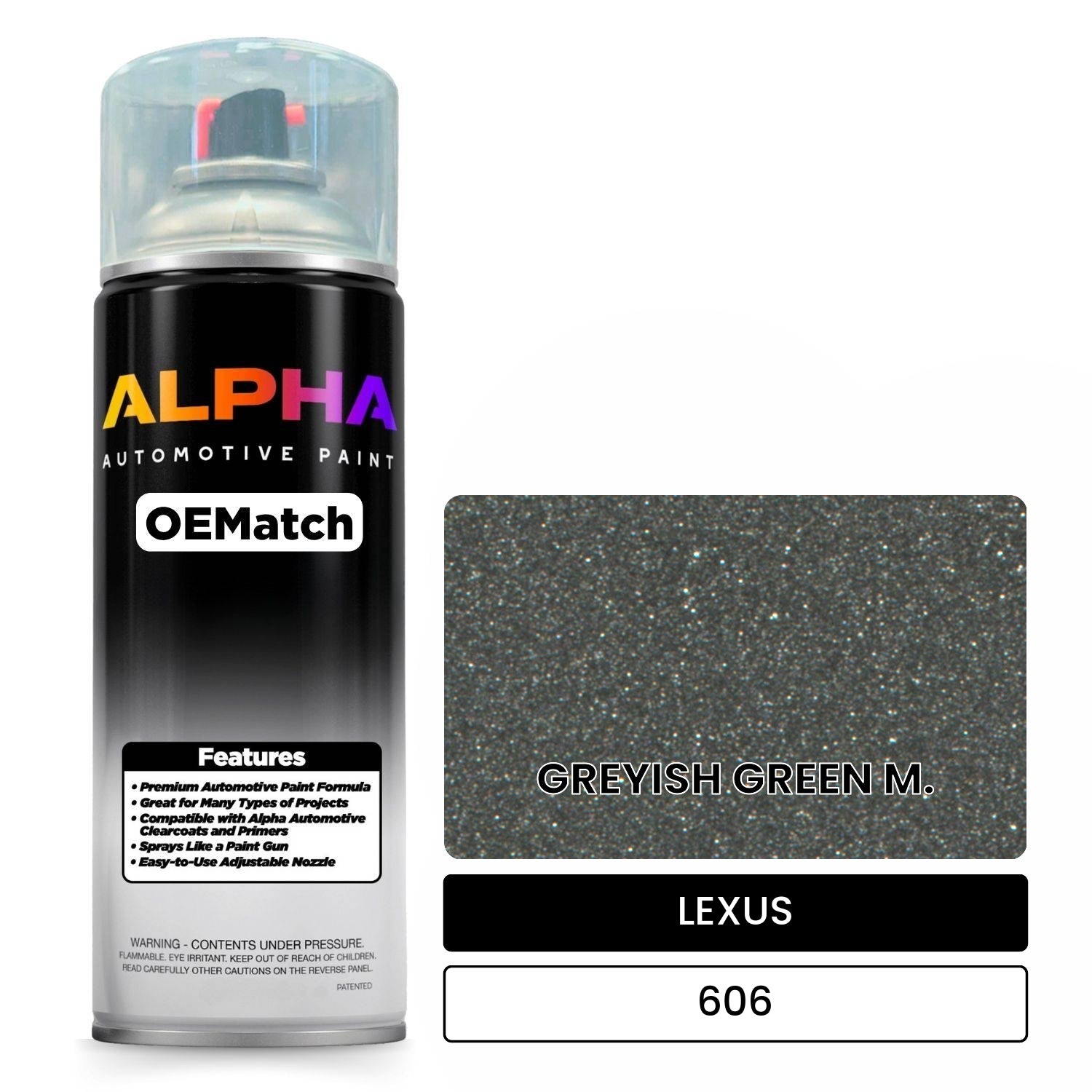LEXUS GREYISH GREEN M. 606 OEMatch Spraycan