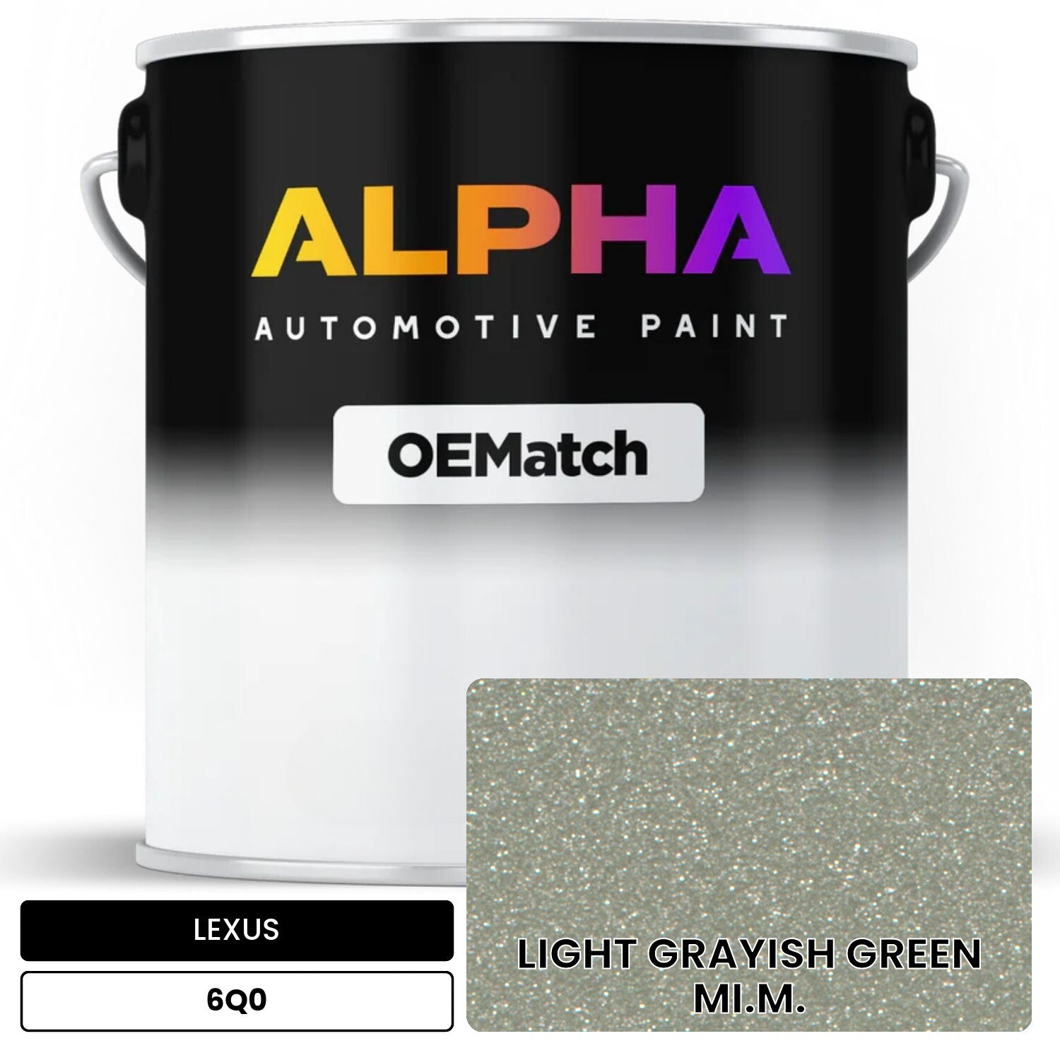 LEXUS LIGHT GRAYISH GREEN MI.M. 6Q0 OEMatch Basecoat