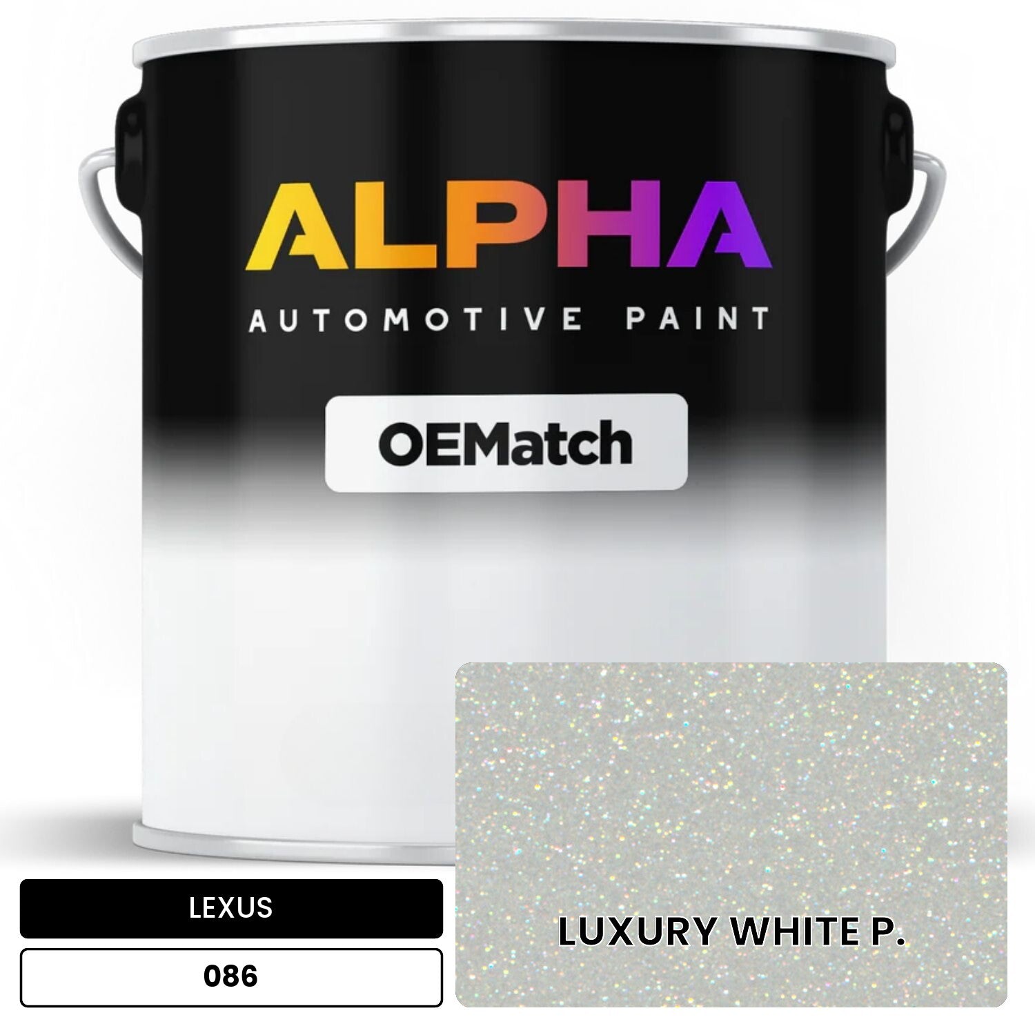 LEXUS LUXURY WHITE P. 086 OEMatch Basecoat