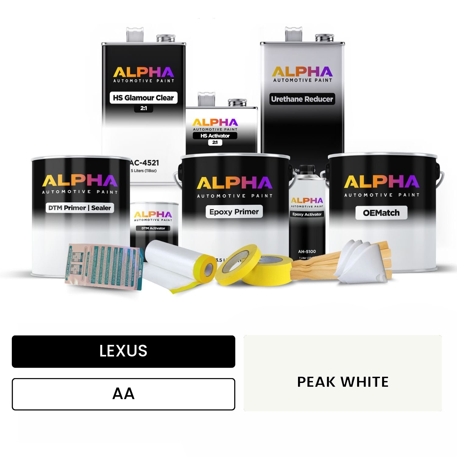 LEXUS PEAK WHITE AA OEMatch Vehicle Paint Kit