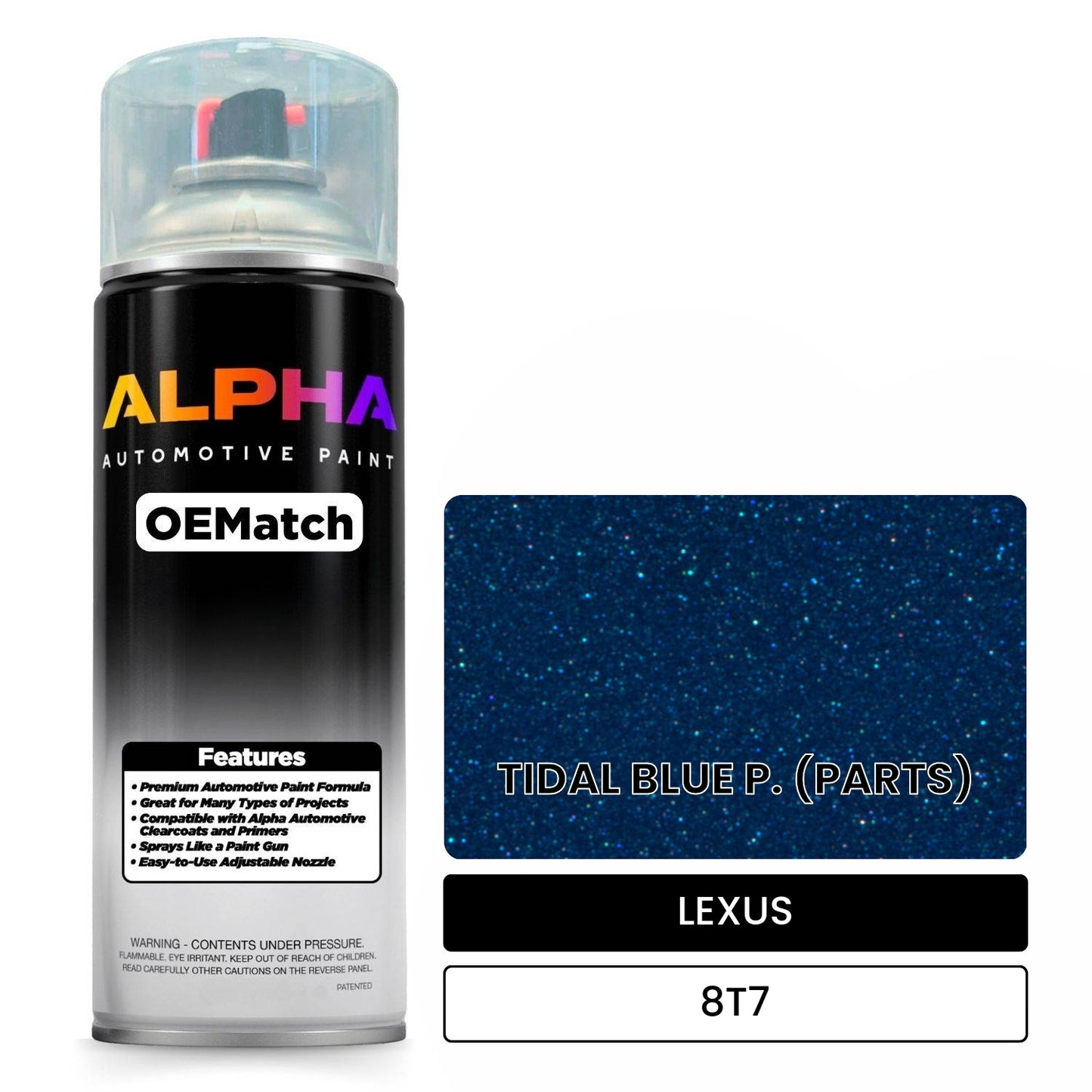 LEXUS TIDAL BLUE P. (PARTS) 8T7 OEMatch Spraycan