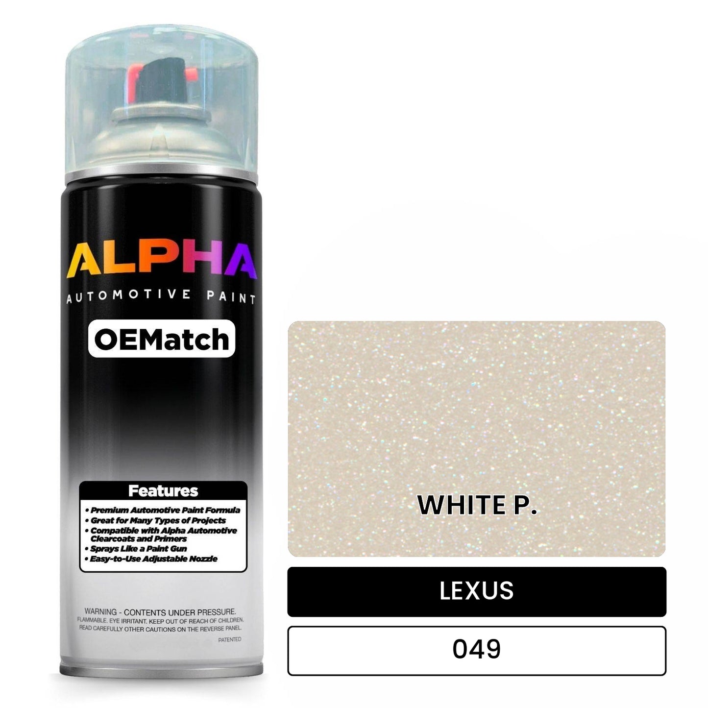 LEXUS WHITE P. 049 OEMatch Spraycan
