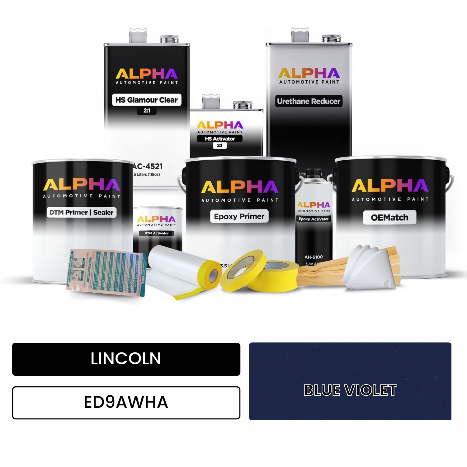 LINCOLN BLUE VIOLET ED9AWHA OEMatch Vehicle Paint Kit