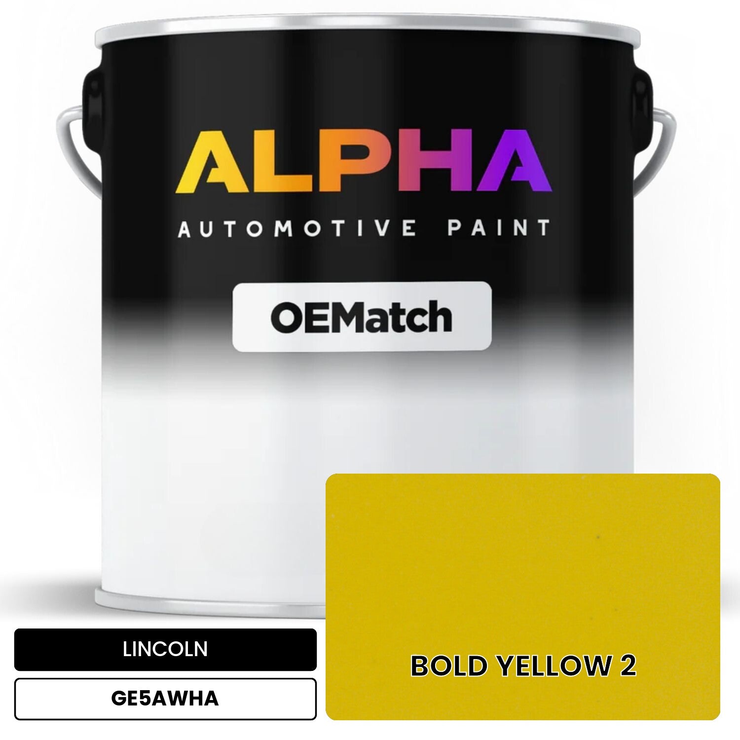 LINCOLN BOLD YELLOW 2 GE5AWHA OEMatch Basecoat