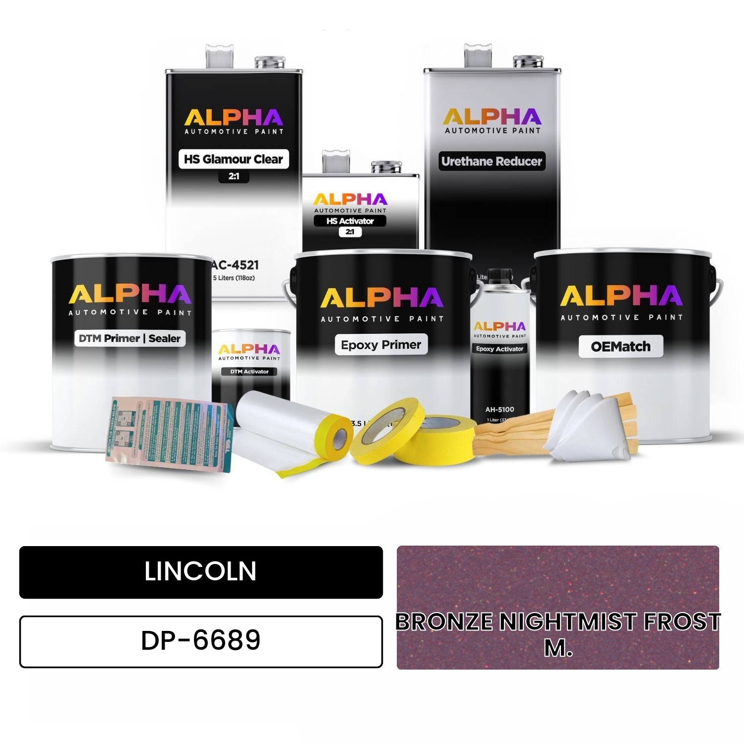 LINCOLN BRONZE NIGHTMIST FROST M. DP-6689 OEMatch Vehicle Paint Kit