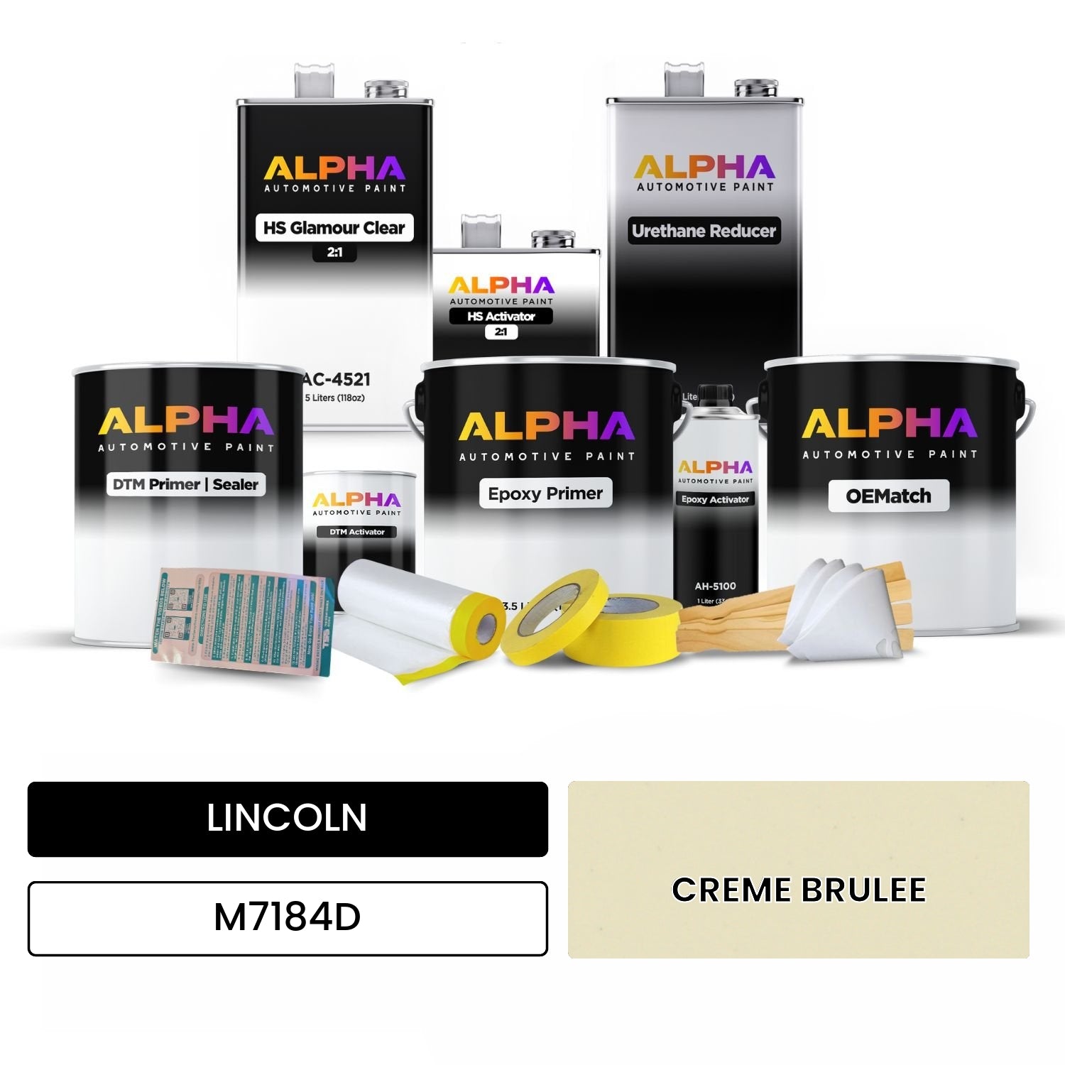 LINCOLN CREME BRULEE M7184D OEMatch Vehicle Paint Kit