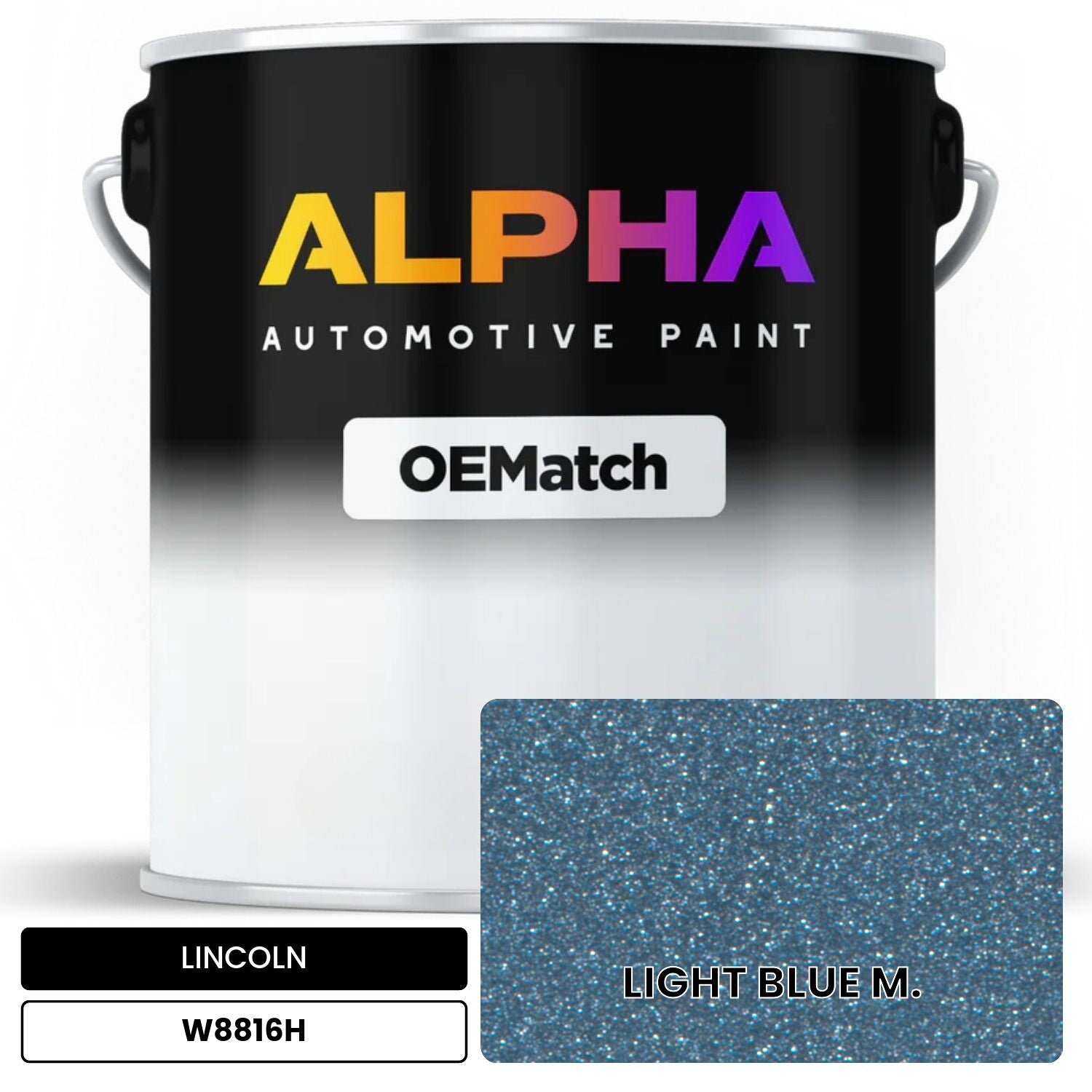 LINCOLN LIGHT BLUE M. W8816H OEMatch Basecoat