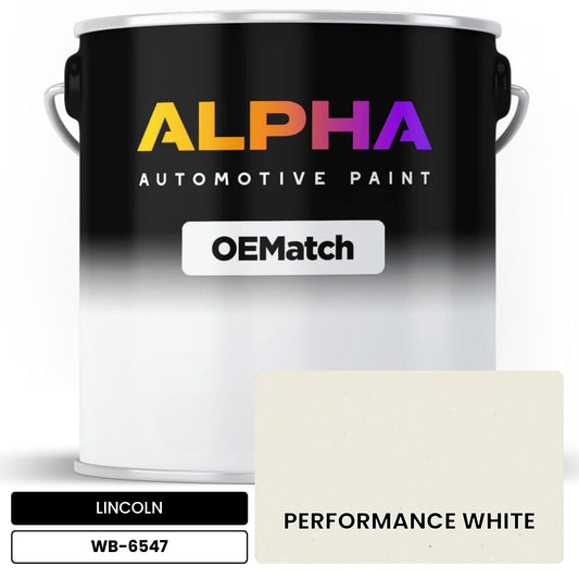 LINCOLN PERFORMANCE WHITE WB-6547 OEMatch Basecoat