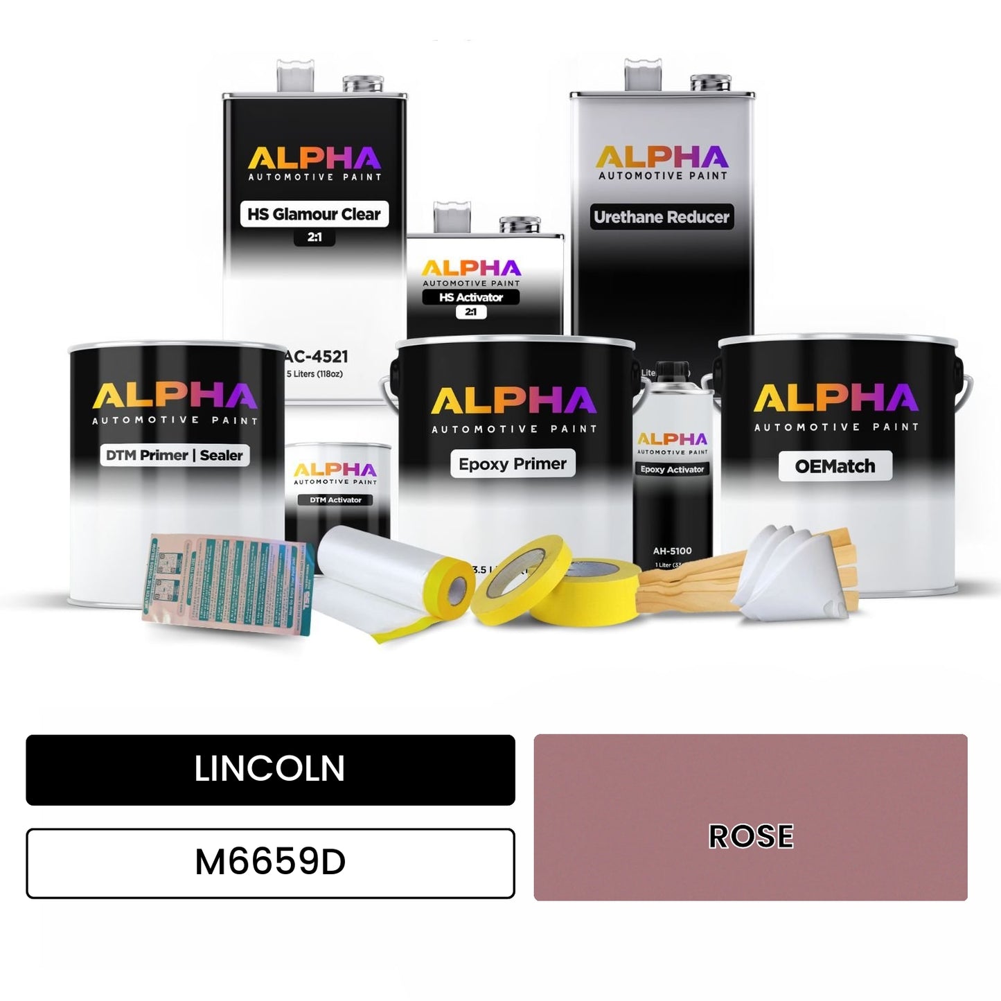LINCOLN ROSE M6659D OEMatch Vehicle Paint Kit