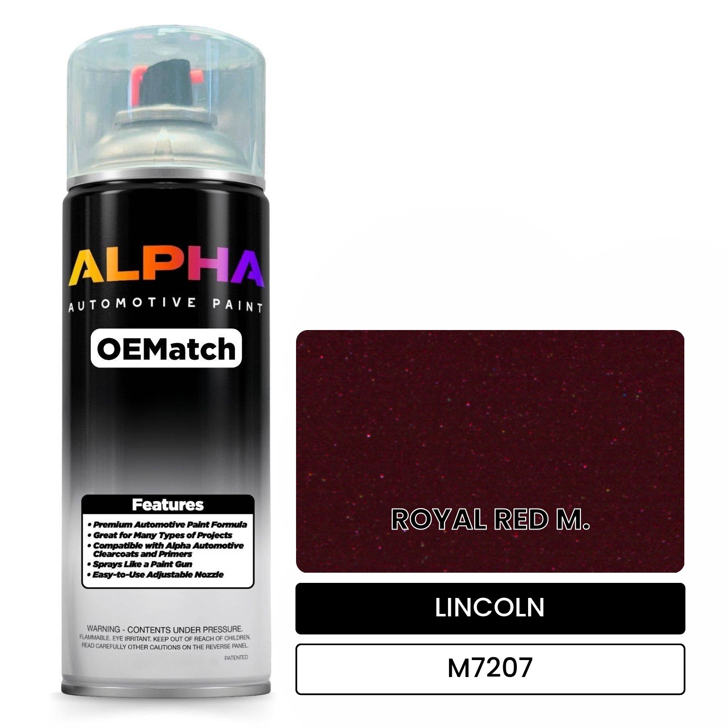 LINCOLN ROYAL RED M. M7207 OEMatch Spraycan