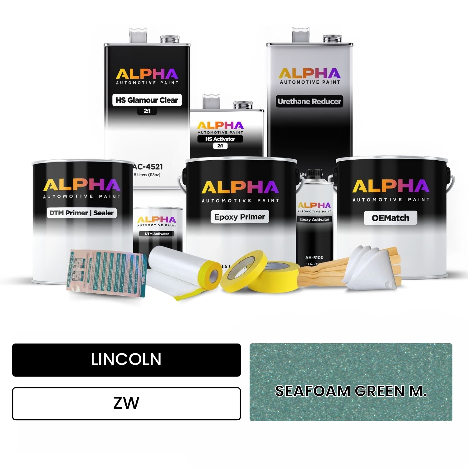 LINCOLN SEAFOAM GREEN M. ZW OEMatch Vehicle Paint Kit