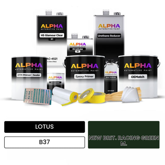LOTUS NEW BRIT. RACING GREEN M. B37 OEMatch Vehicle Paint Kit