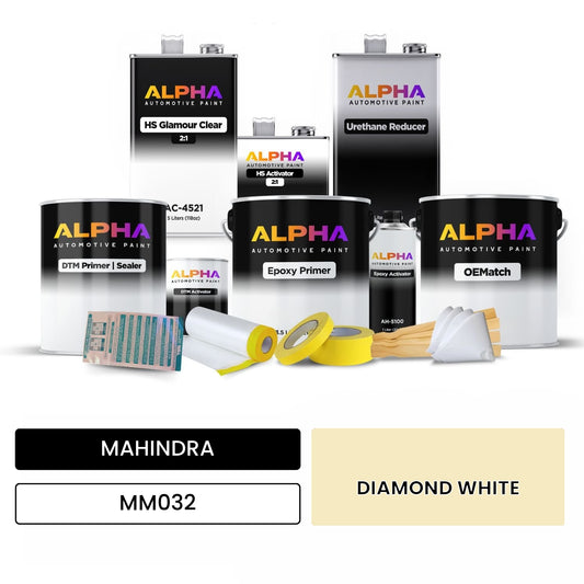 MAHINDRA DIAMOND WHITE MM032 OEMatch Vehicle Paint Kit