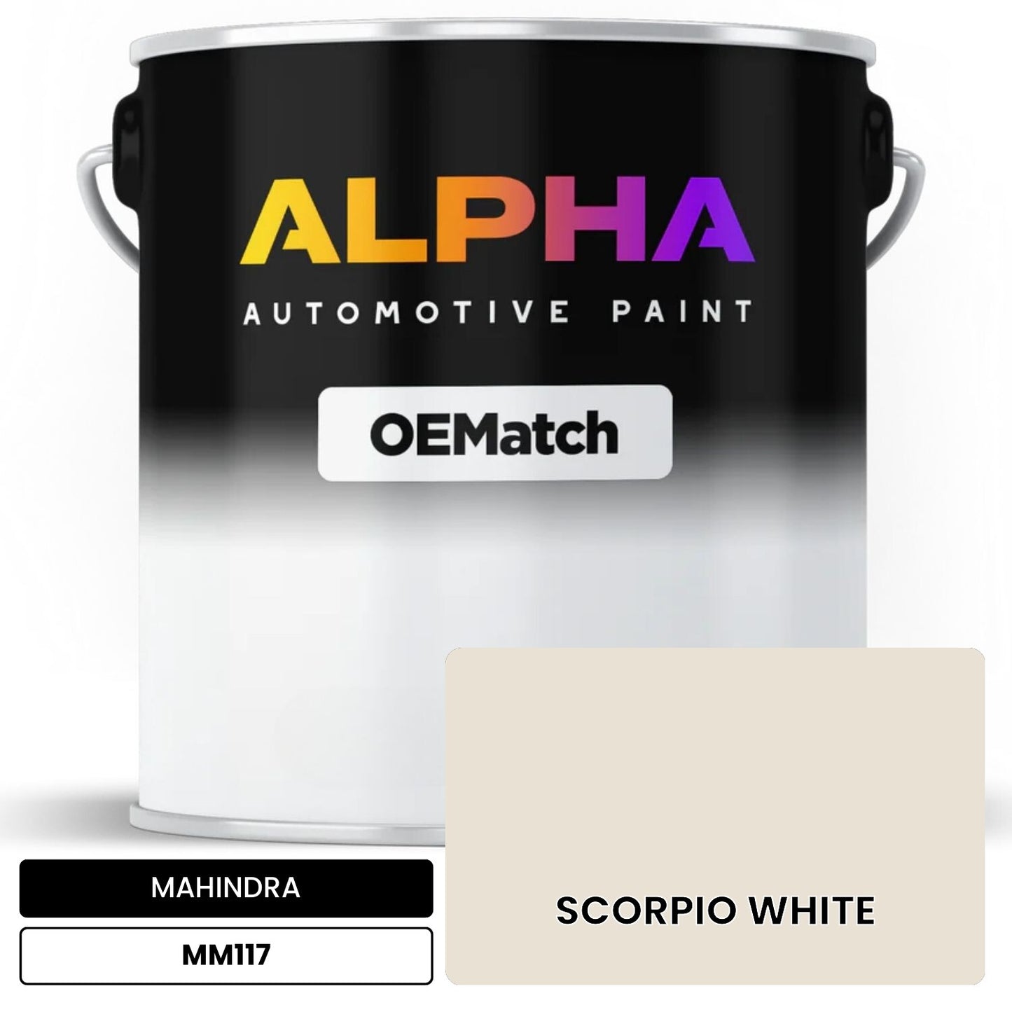 MAHINDRA SCORPIO WHITE MM117 OEMatch Basecoat