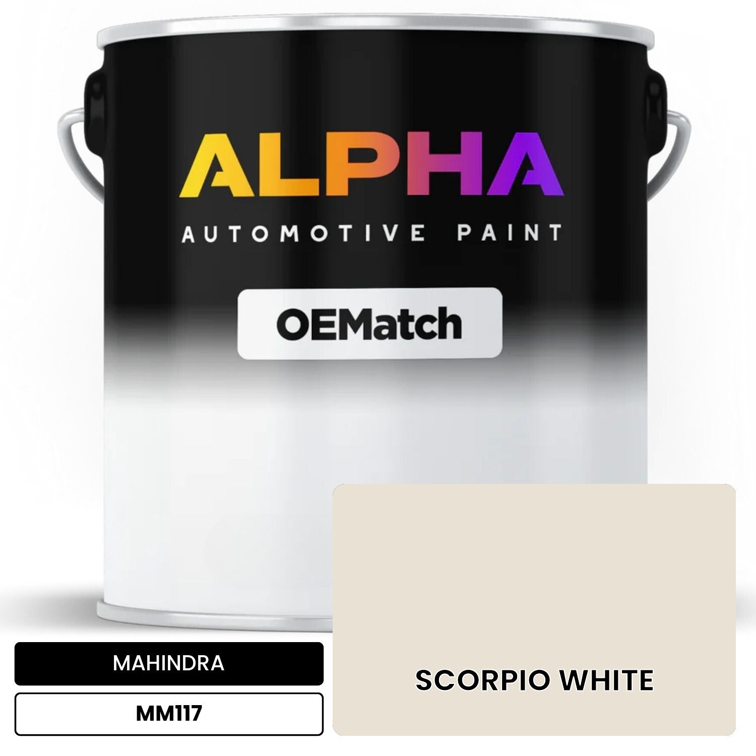 MAHINDRA SCORPIO WHITE MM117 OEMatch Basecoat