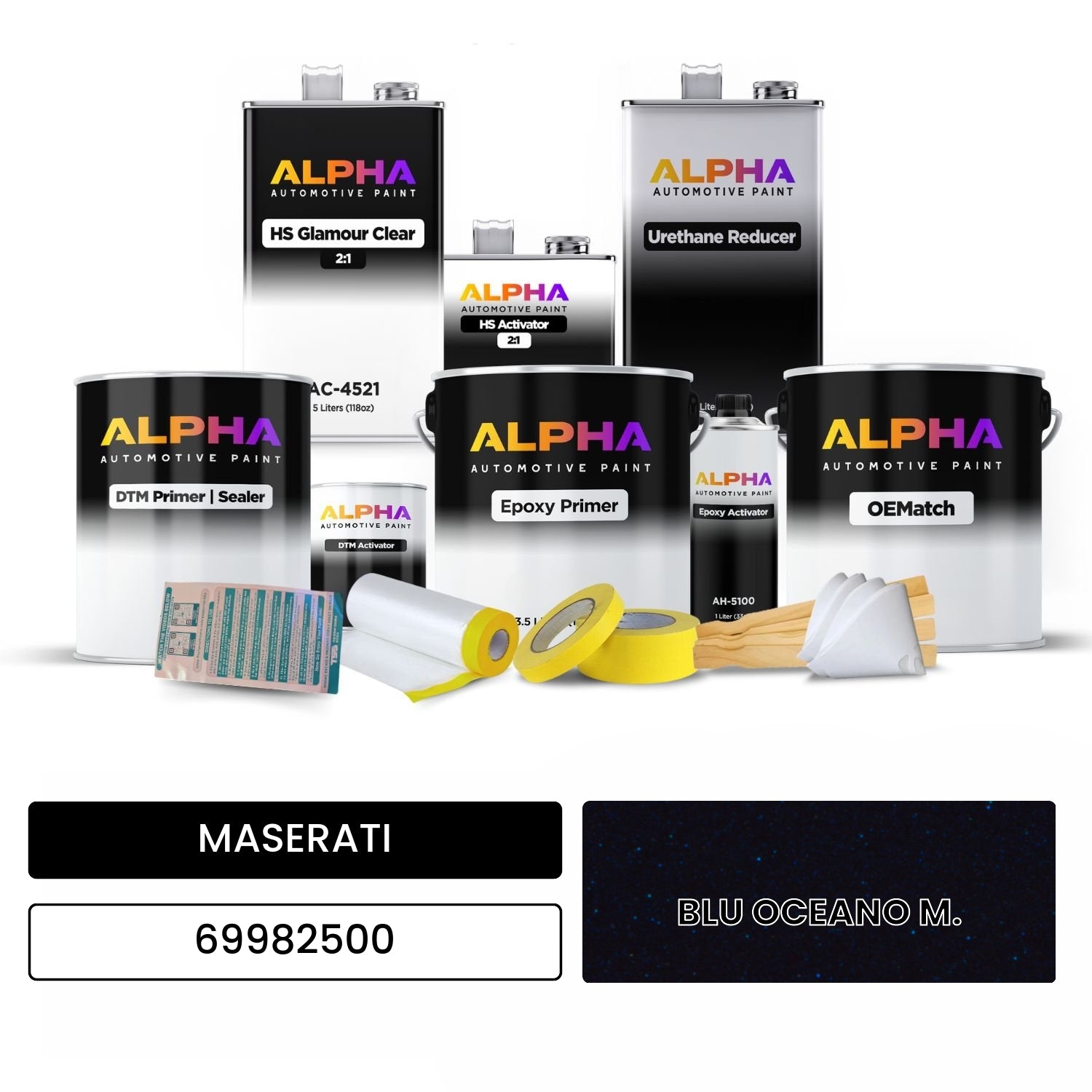 MASERATI BLU OCEANO M. 69982500 OEMatch Vehicle Paint Kit